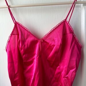 Vintage Hot Pink Slip Cami